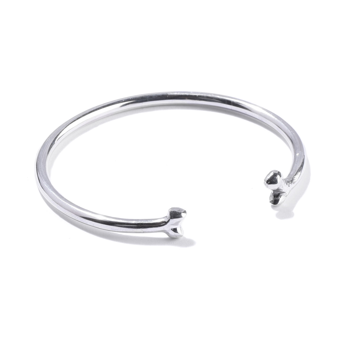 Bone bangle - Silver