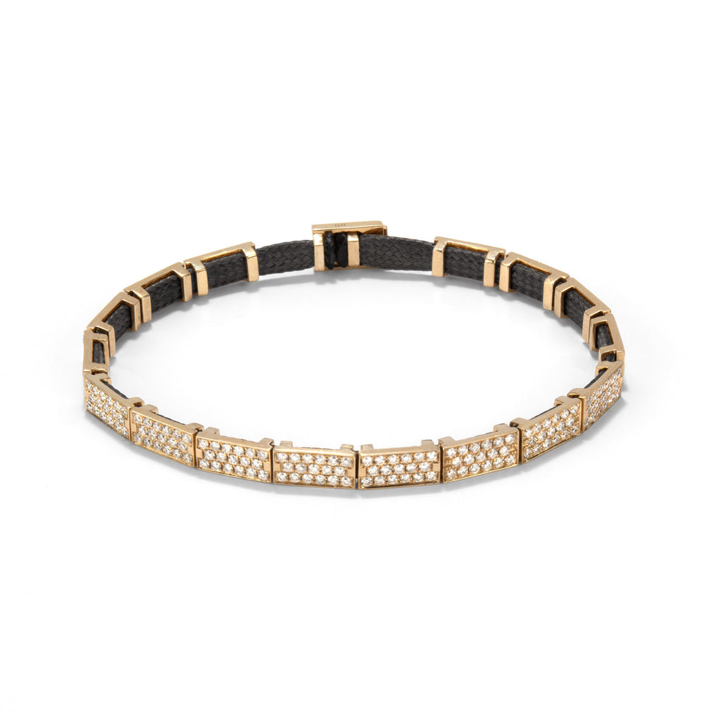 Diamond brick bracelet