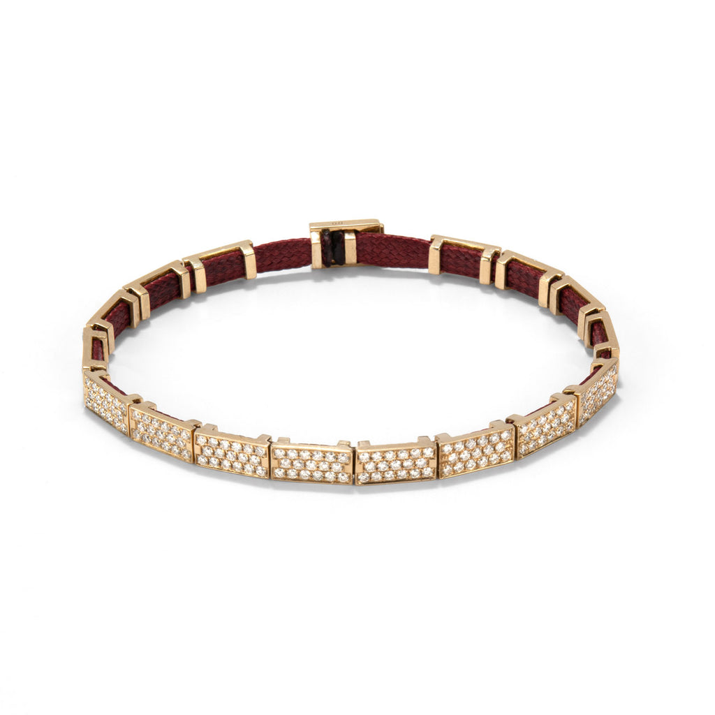 Diamond brick bracelet