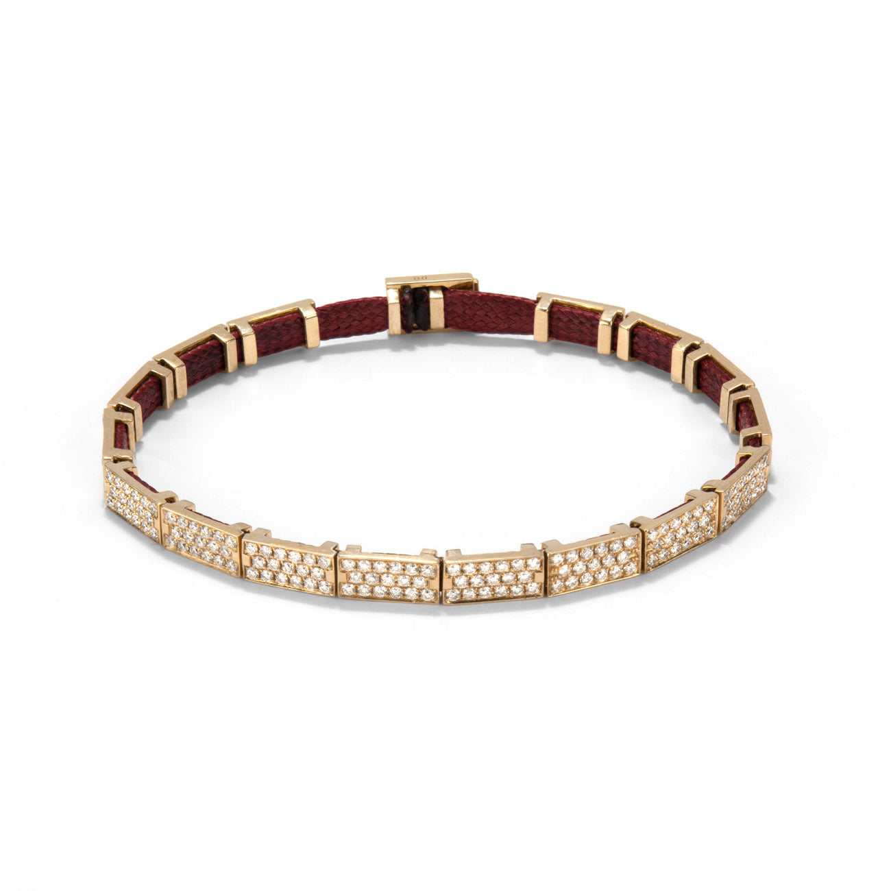 Diamond brick bracelet