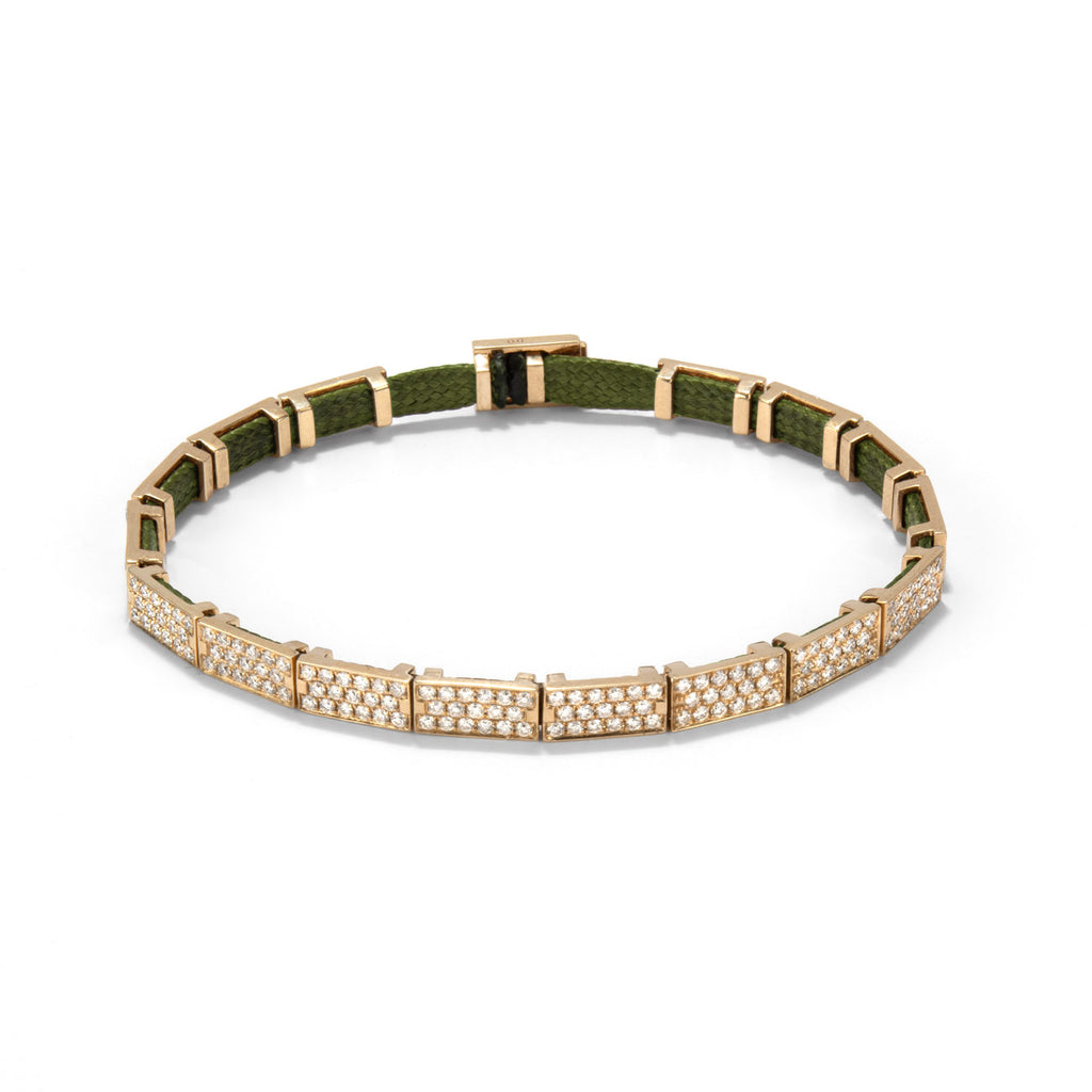 Diamond brick bracelet
