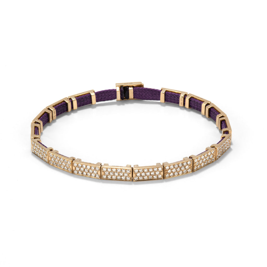 Diamond brick bracelet