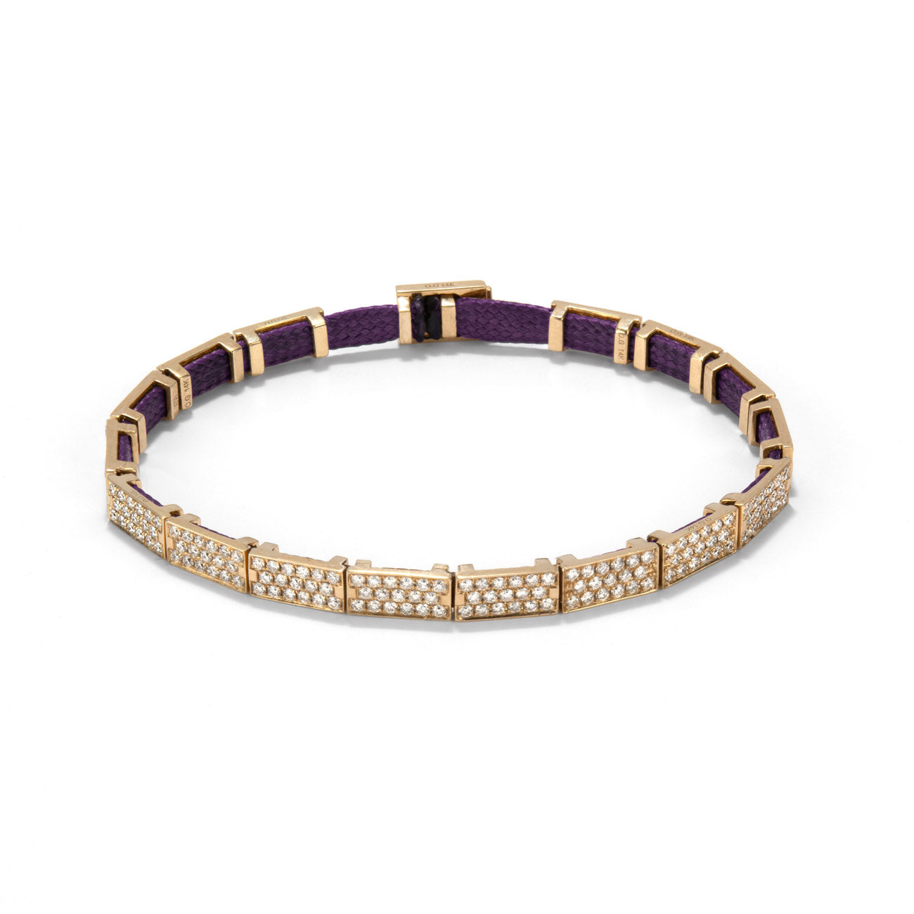 Diamond brick bracelet