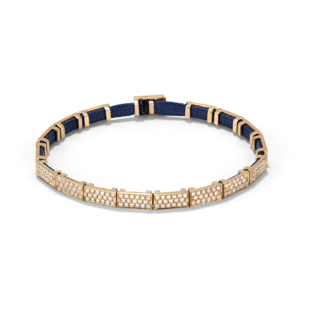 Diamond brick bracelet