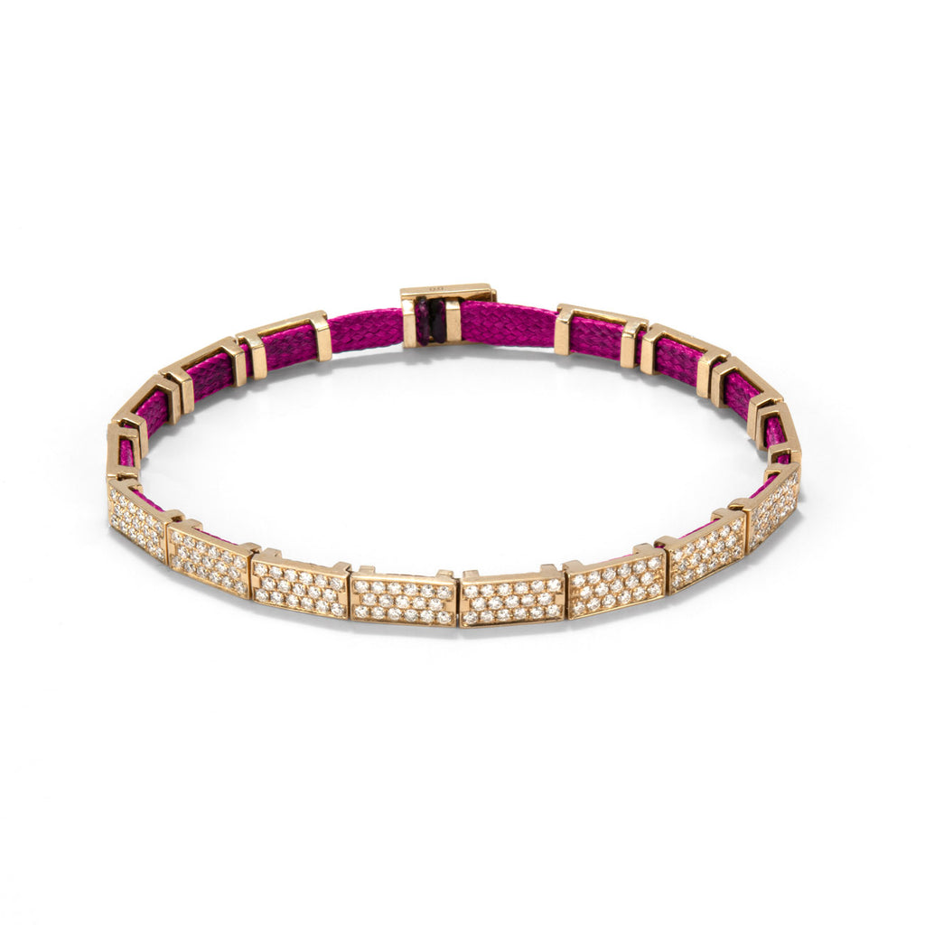 Diamond brick bracelet