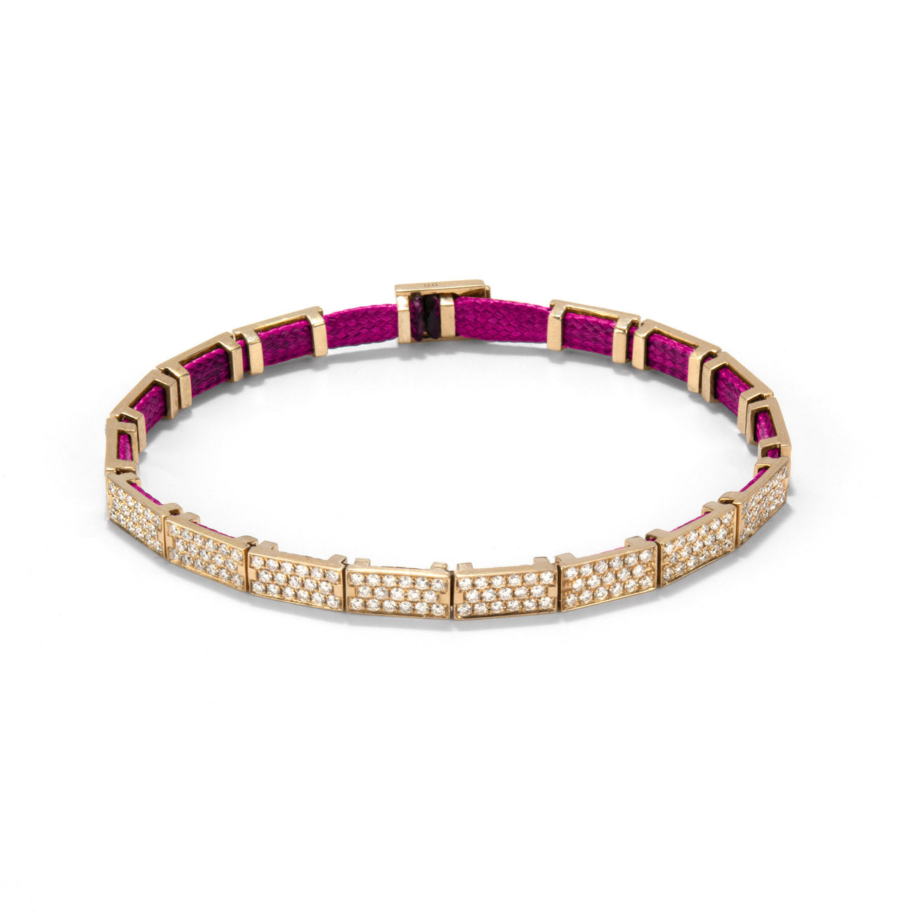 Diamond brick bracelet