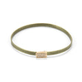 Flat cord Diamond Lock bracelet - Gold
