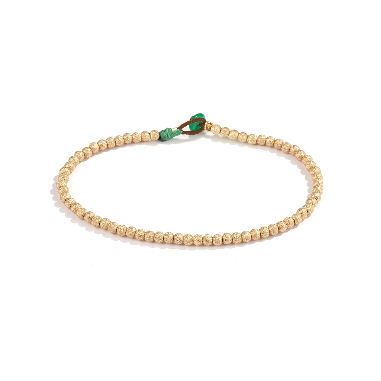 Frosted gold beads bracelet