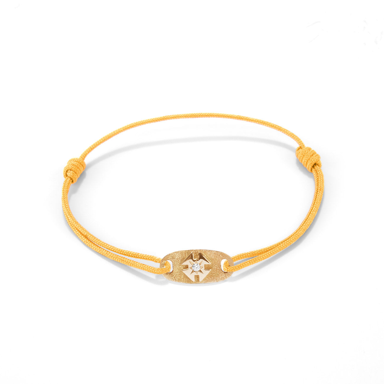 Gold batch with Nylon cord