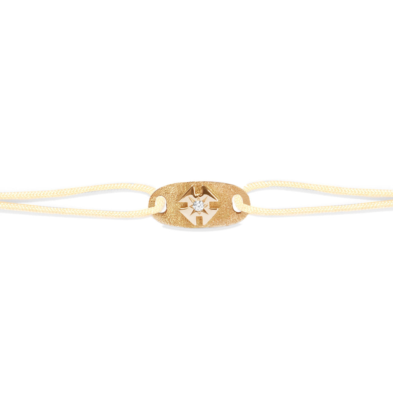 Gold batch with Nylon cord