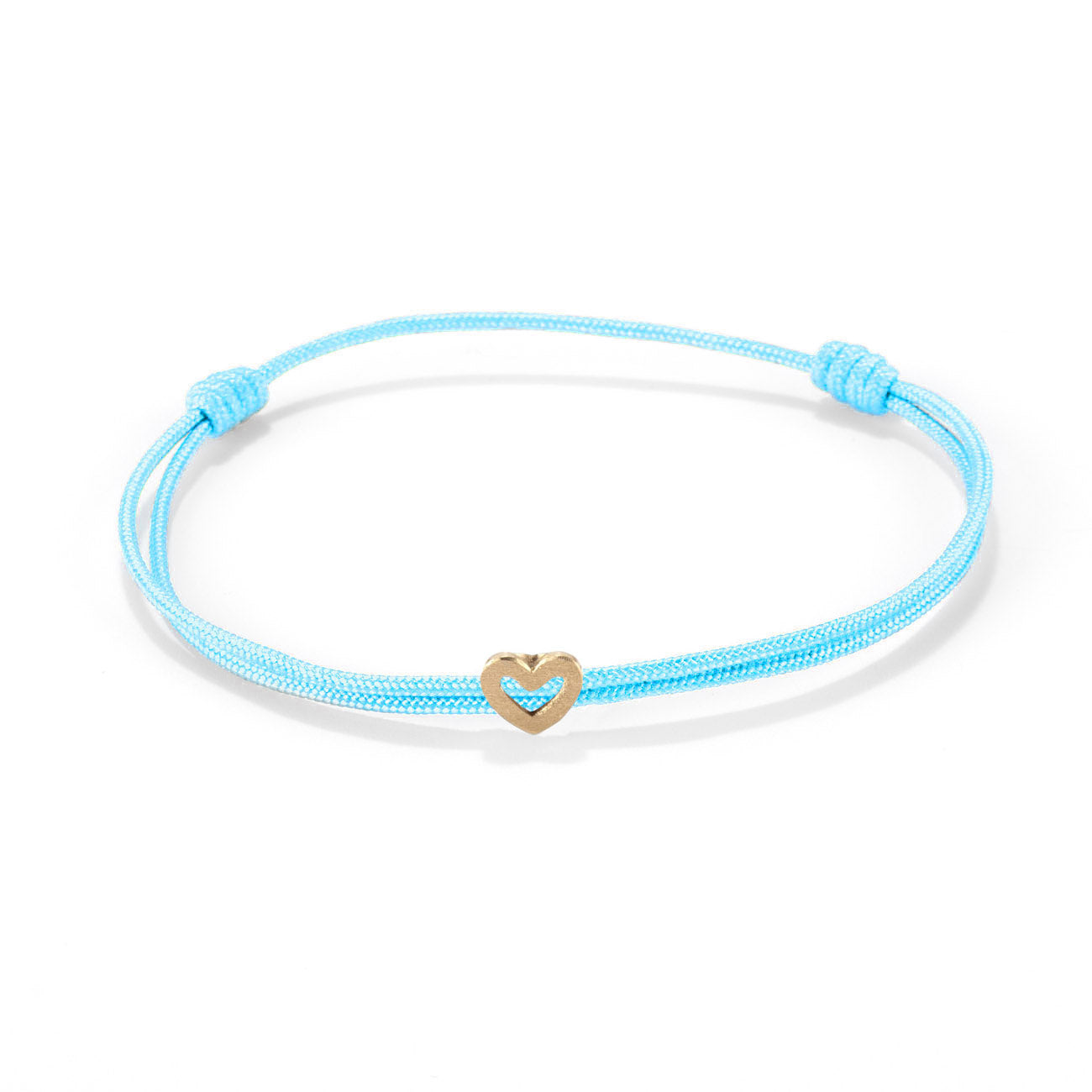 Heart on nylon cord - Gold