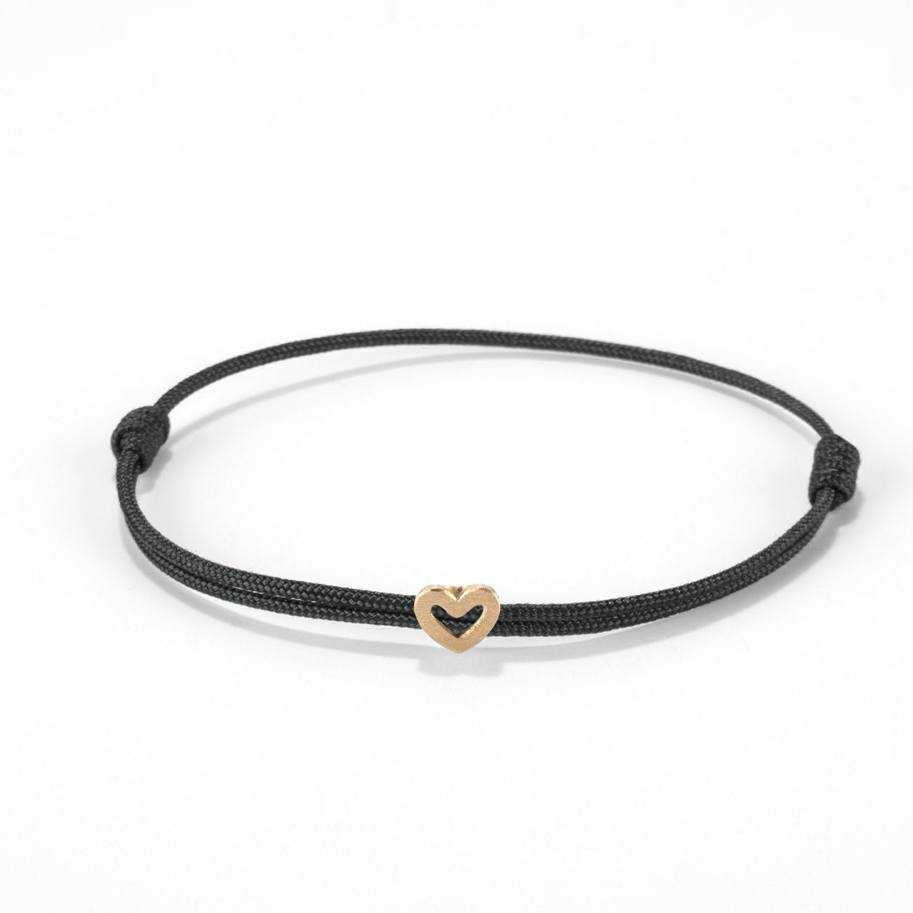 Heart on nylon cord - Gold