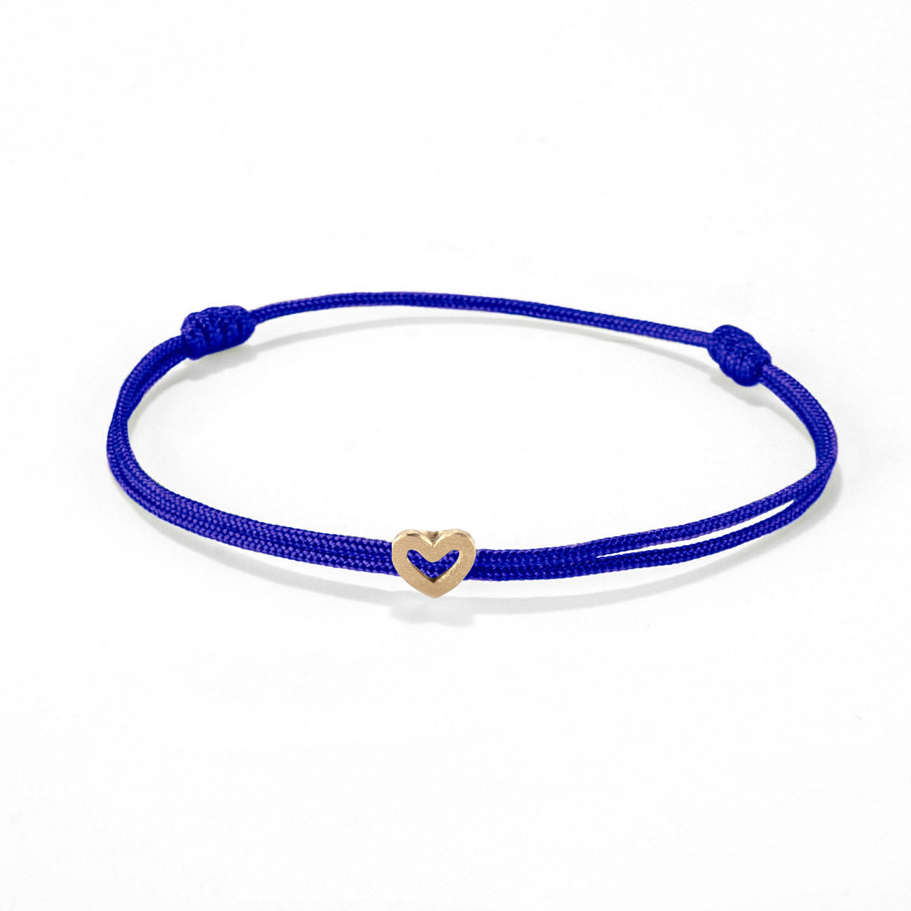 Heart on nylon cord - Gold
