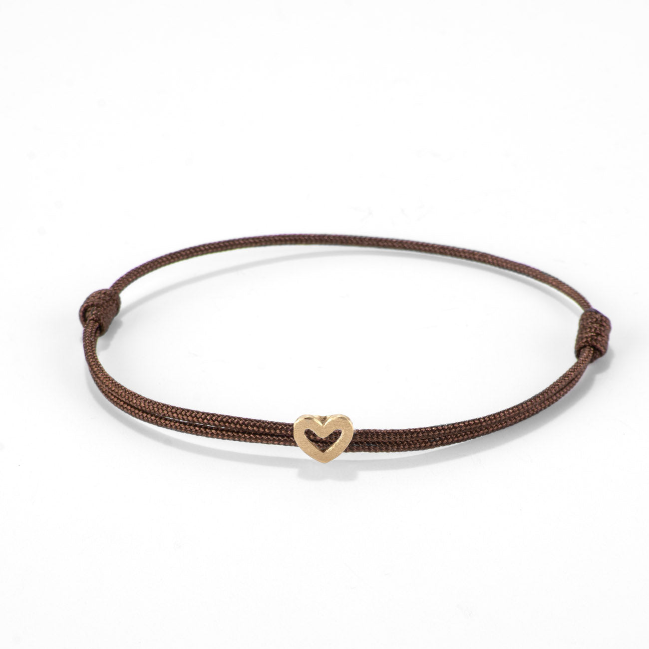 Heart on nylon cord - Gold