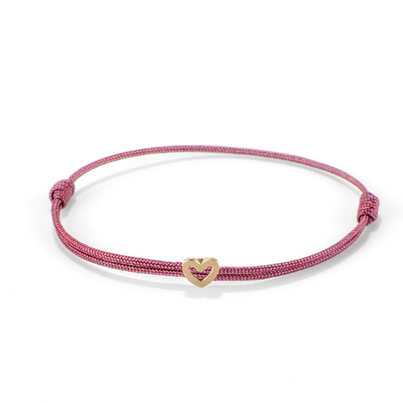 Heart on nylon cord - Gold