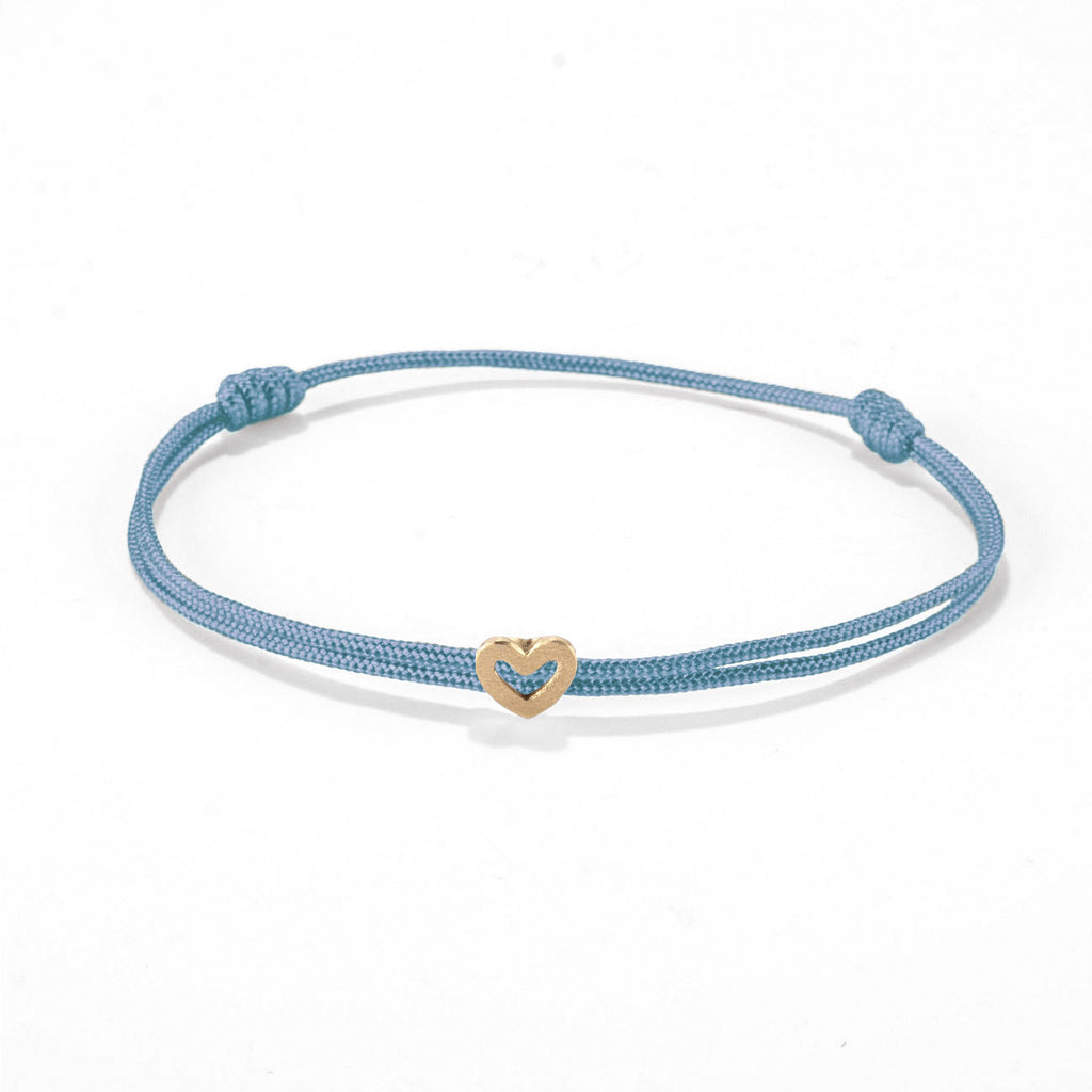 Heart on nylon cord - Gold
