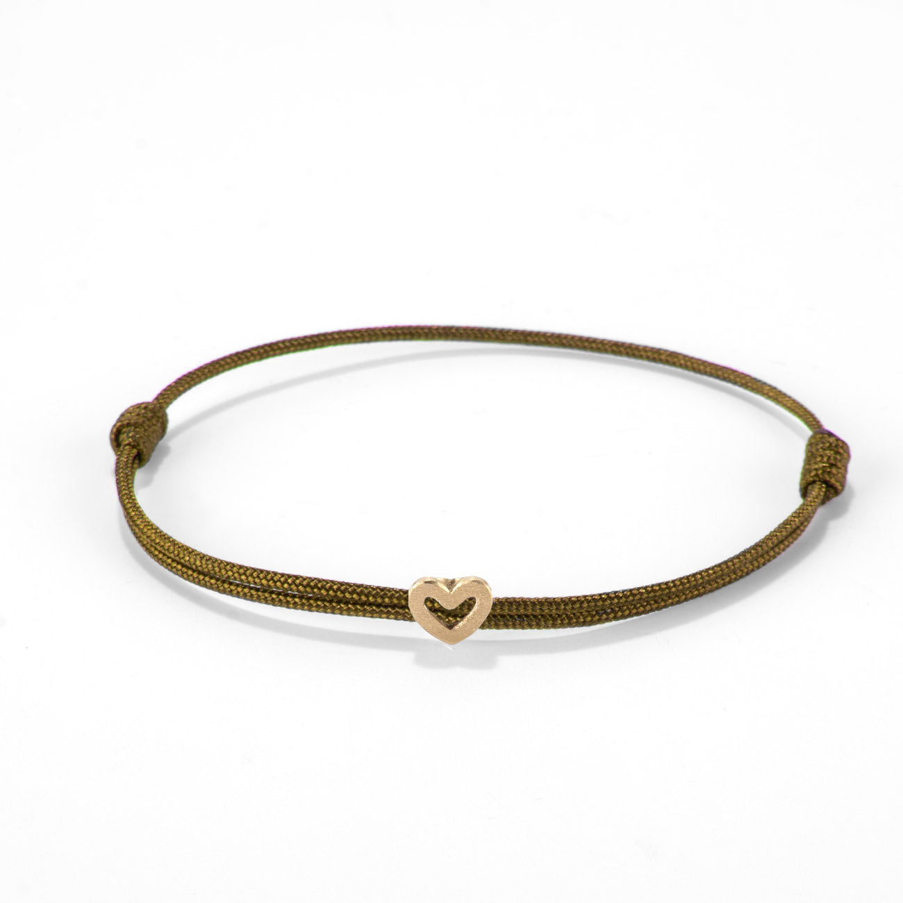 Heart on nylon cord - Gold