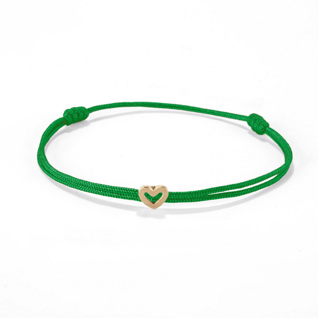 Heart on nylon cord - Gold