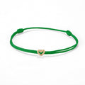 Heart on nylon cord - Gold