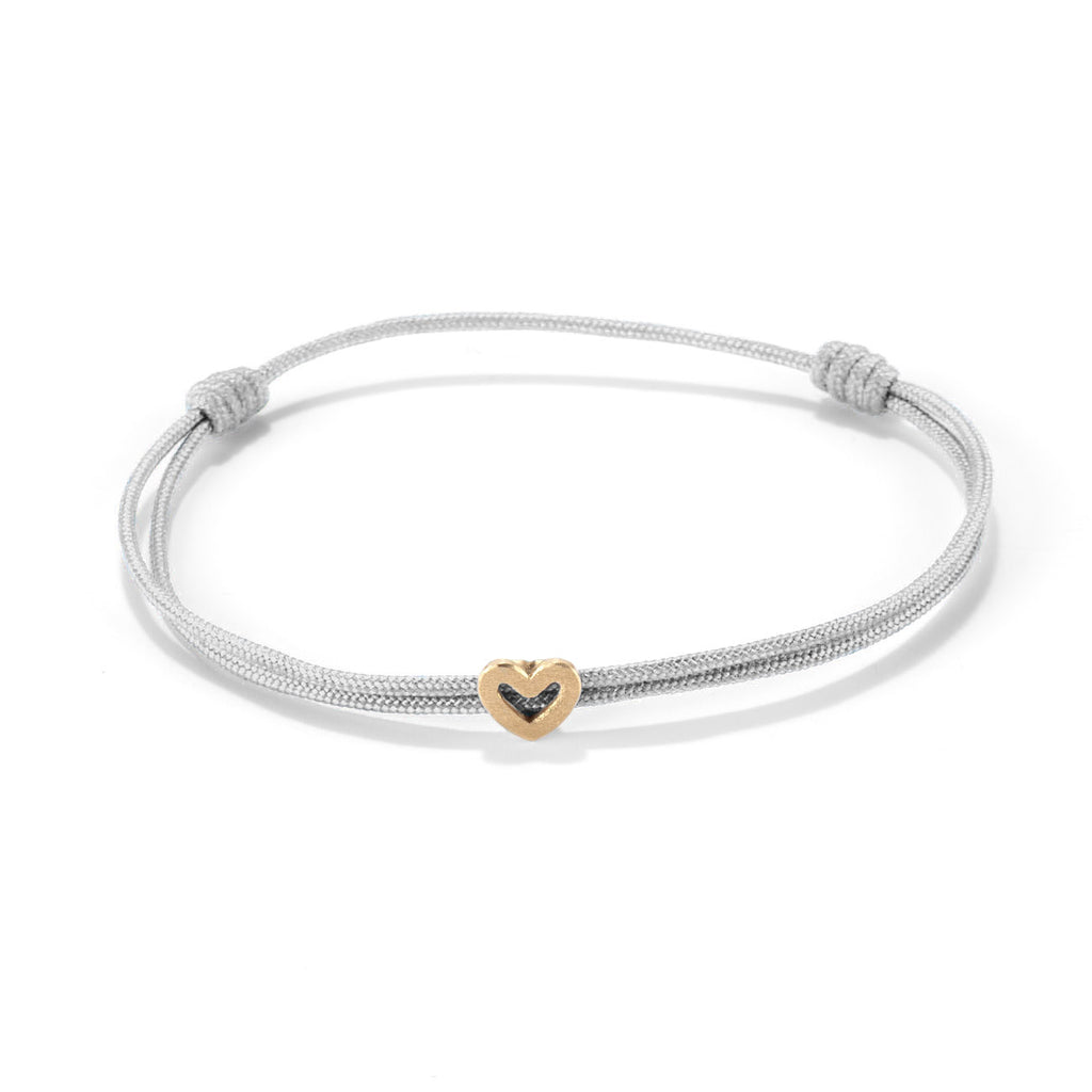 Heart on nylon cord - Gold