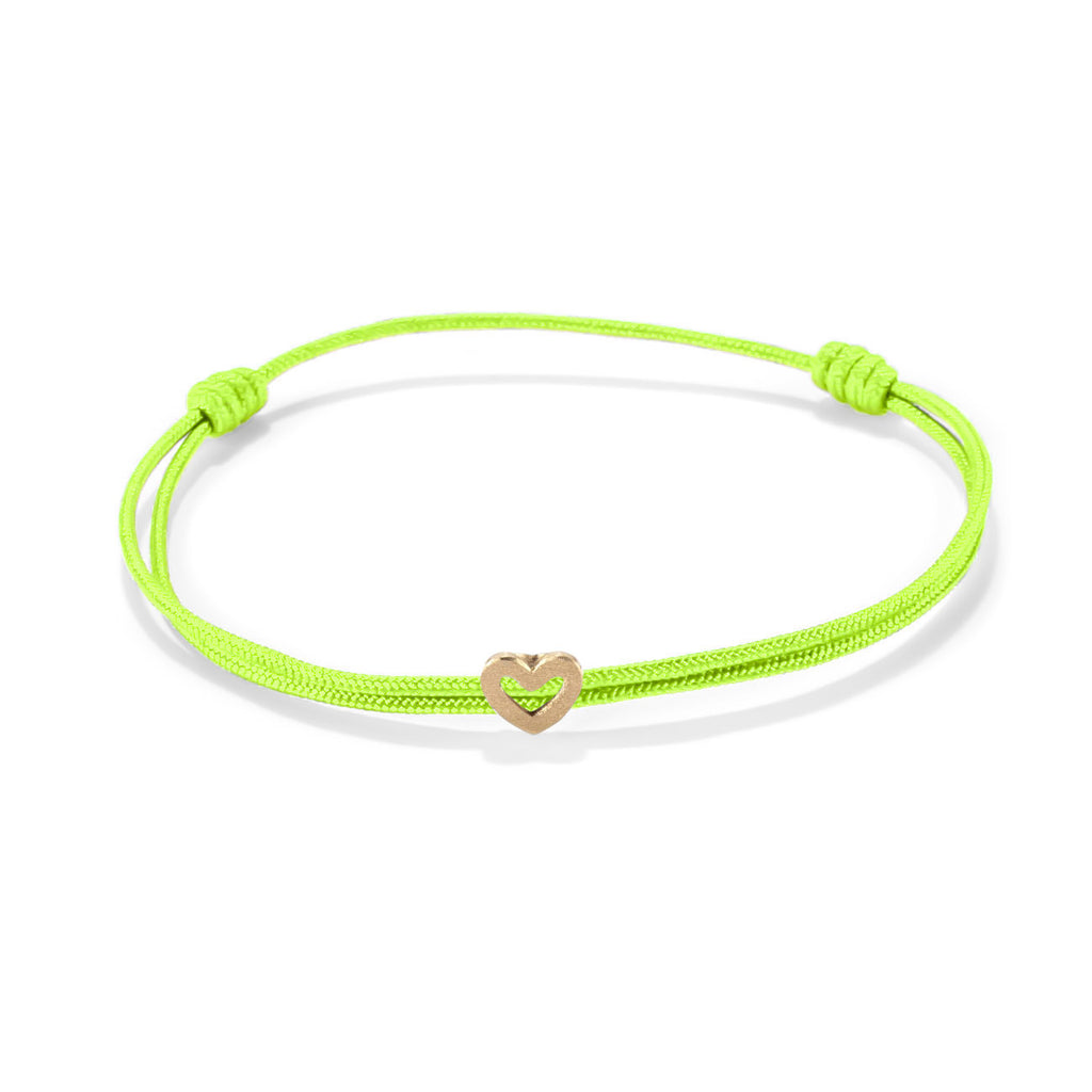 Heart on nylon cord - Gold