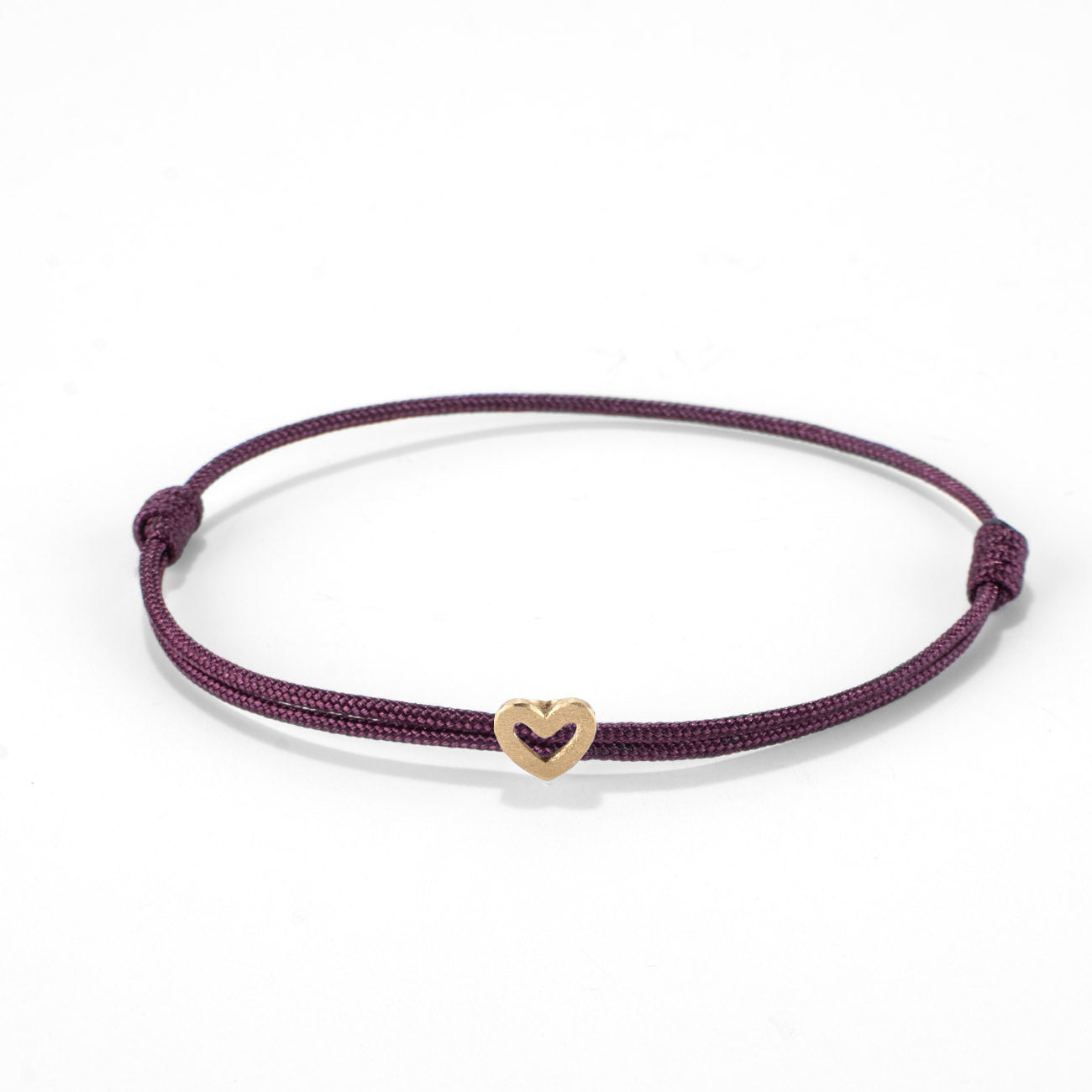 Heart on nylon cord - Gold