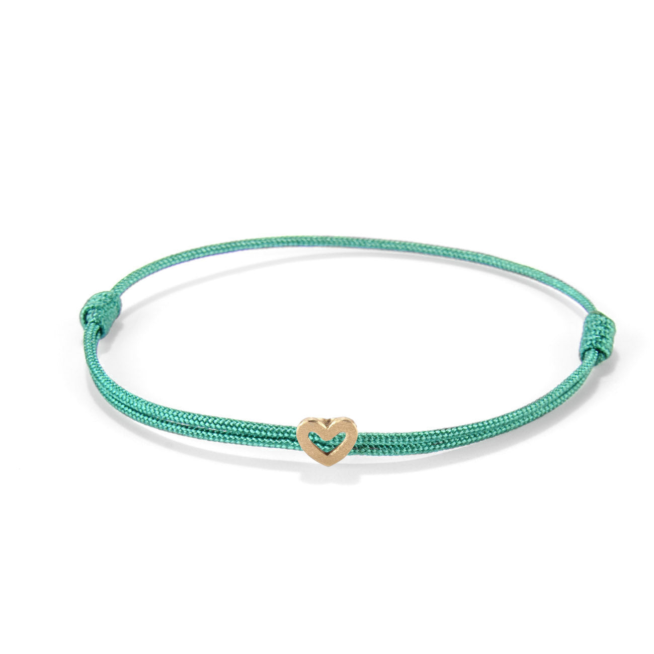 Heart on nylon cord - Gold