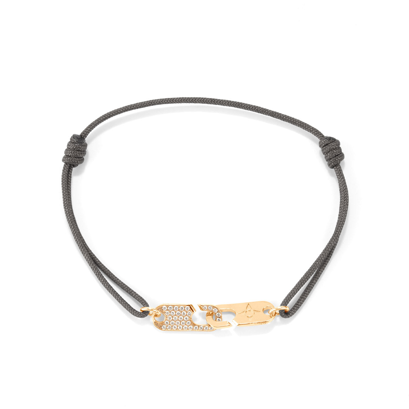 Hook Bracelet Diamonds + Logo - Gold