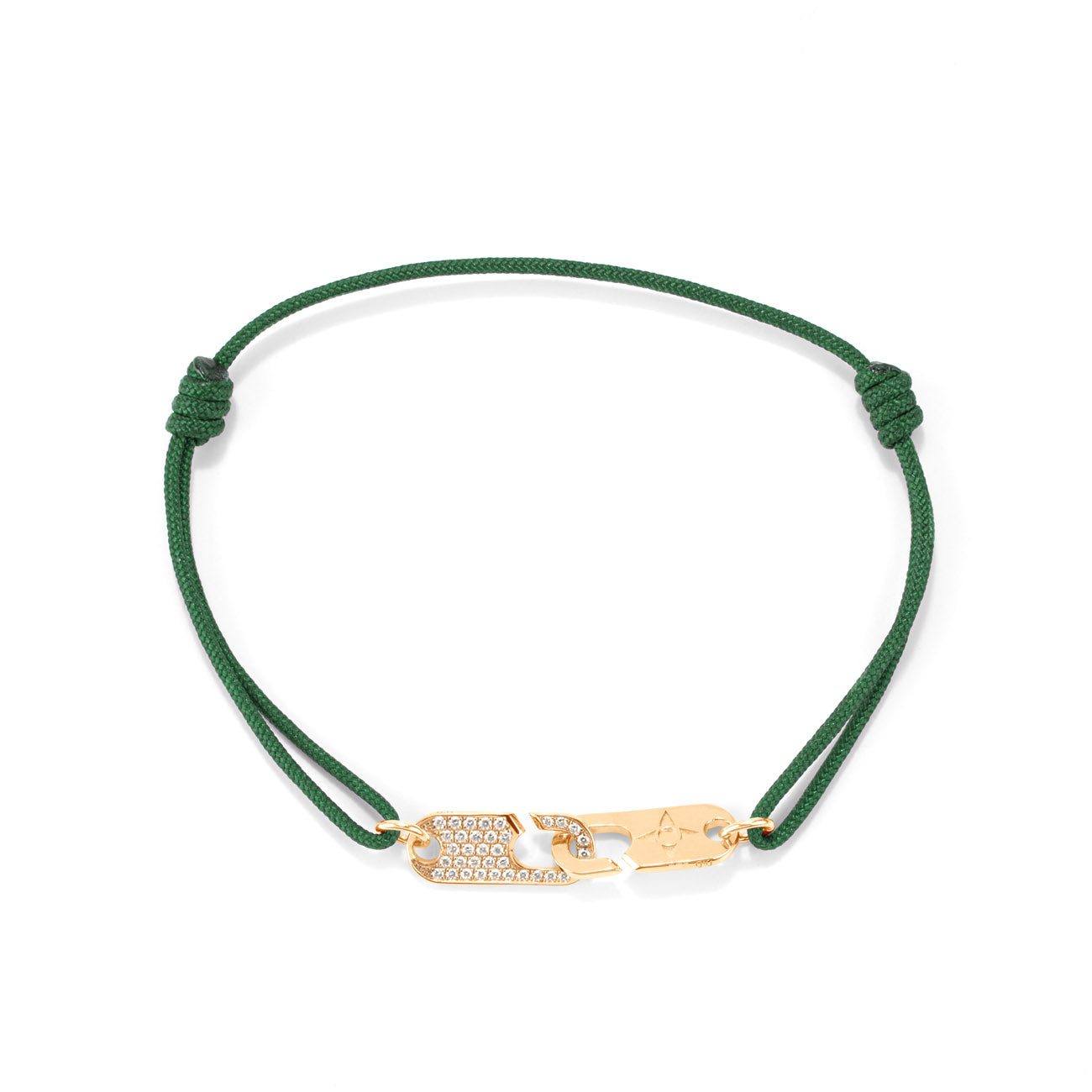 Hook Bracelet Diamonds + Logo - Gold