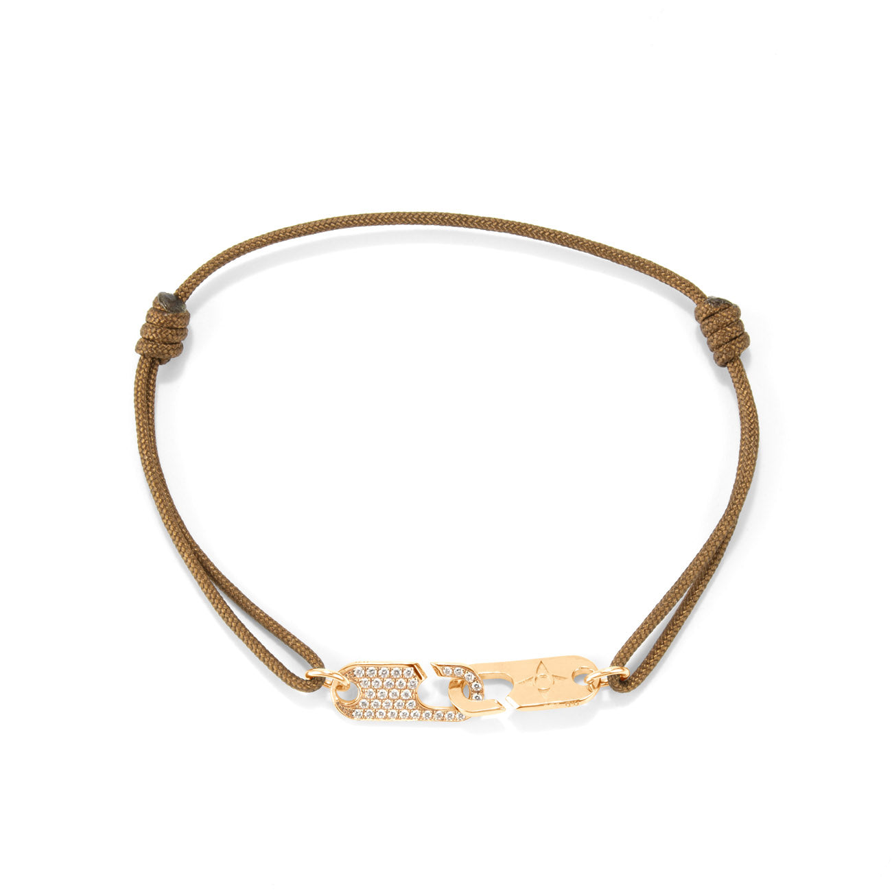 Hook Bracelet Diamonds + Logo - Gold