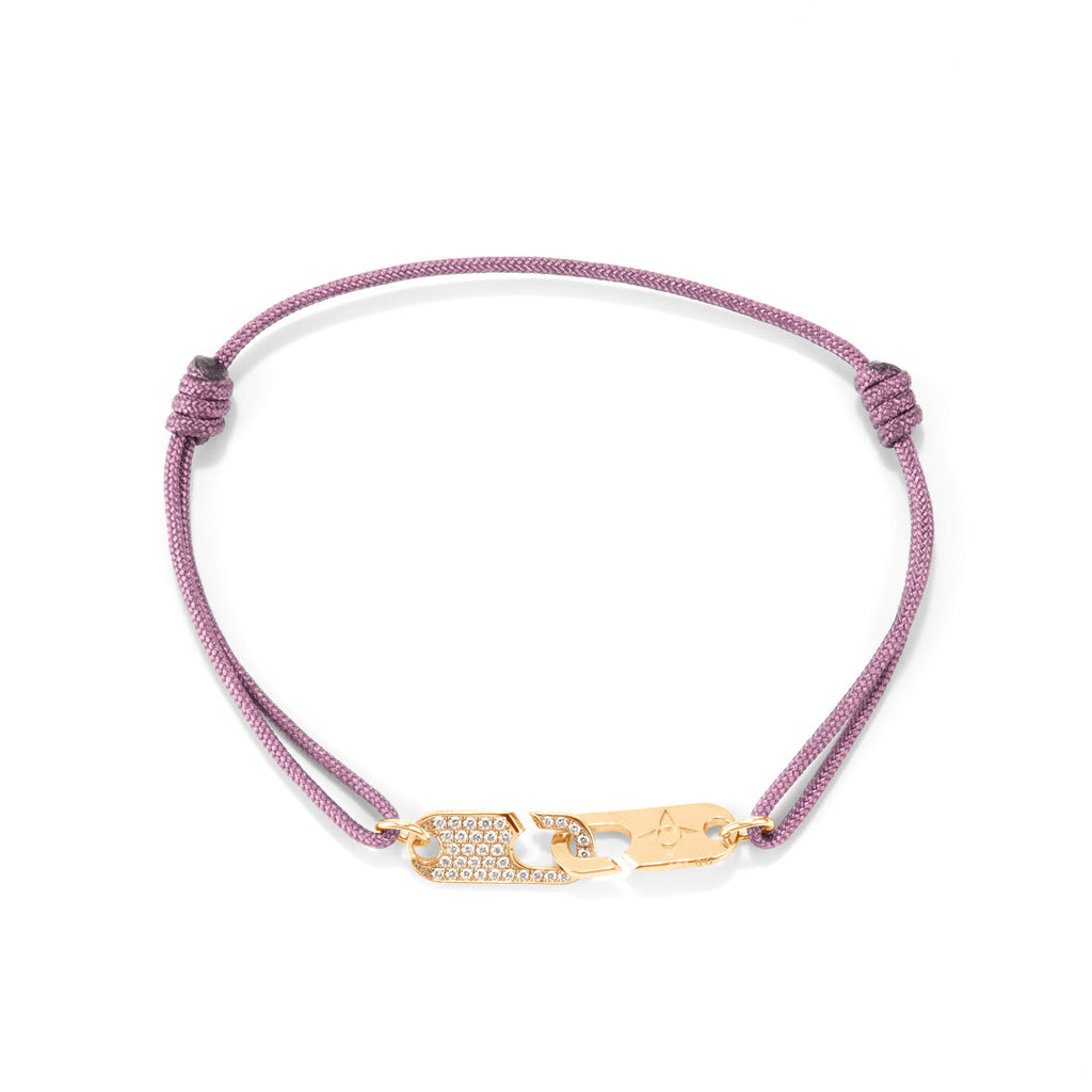 Hook Bracelet Diamonds + Logo - Gold