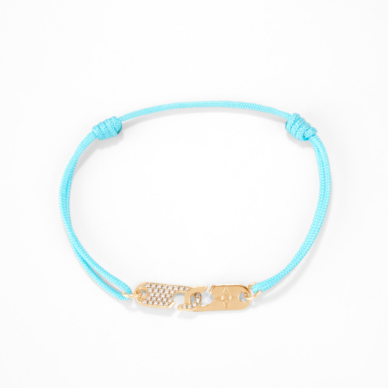 Hook Bracelet Diamonds + Logo - Gold