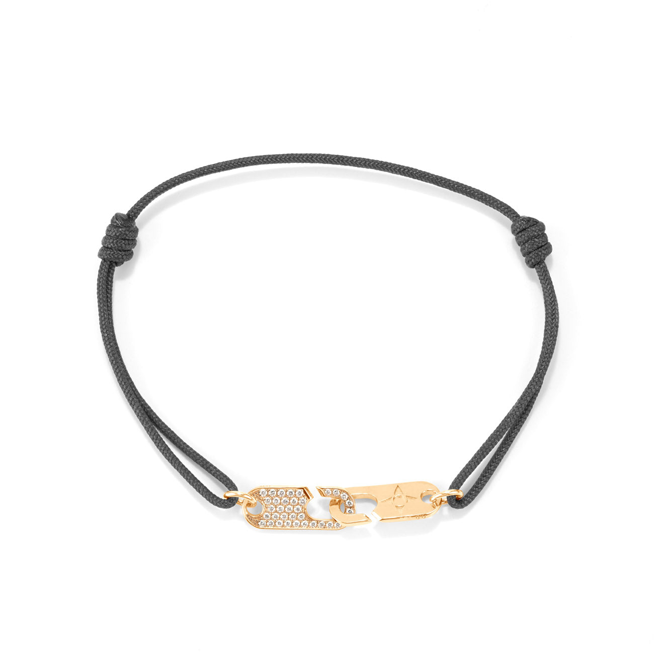 Hook Bracelet Diamonds + Logo - Gold