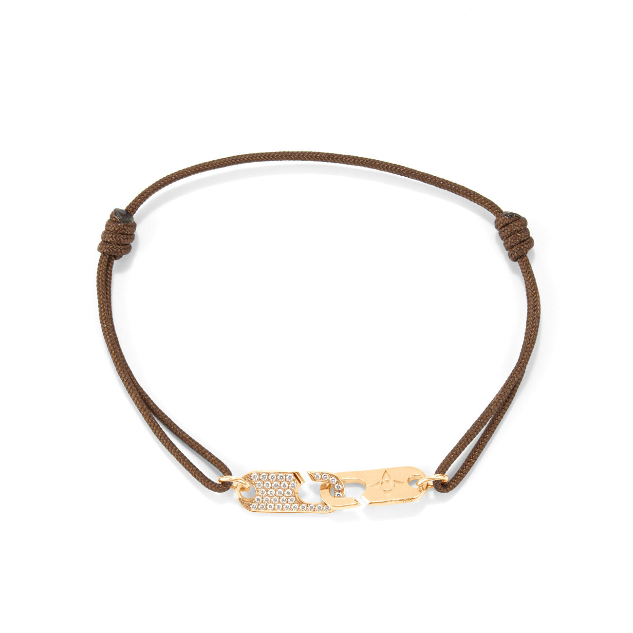 Hook Bracelet Diamonds + Logo - Gold