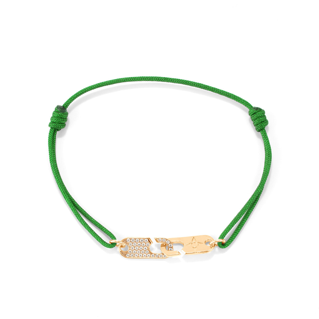 Hook Bracelet Diamonds + Logo - Gold