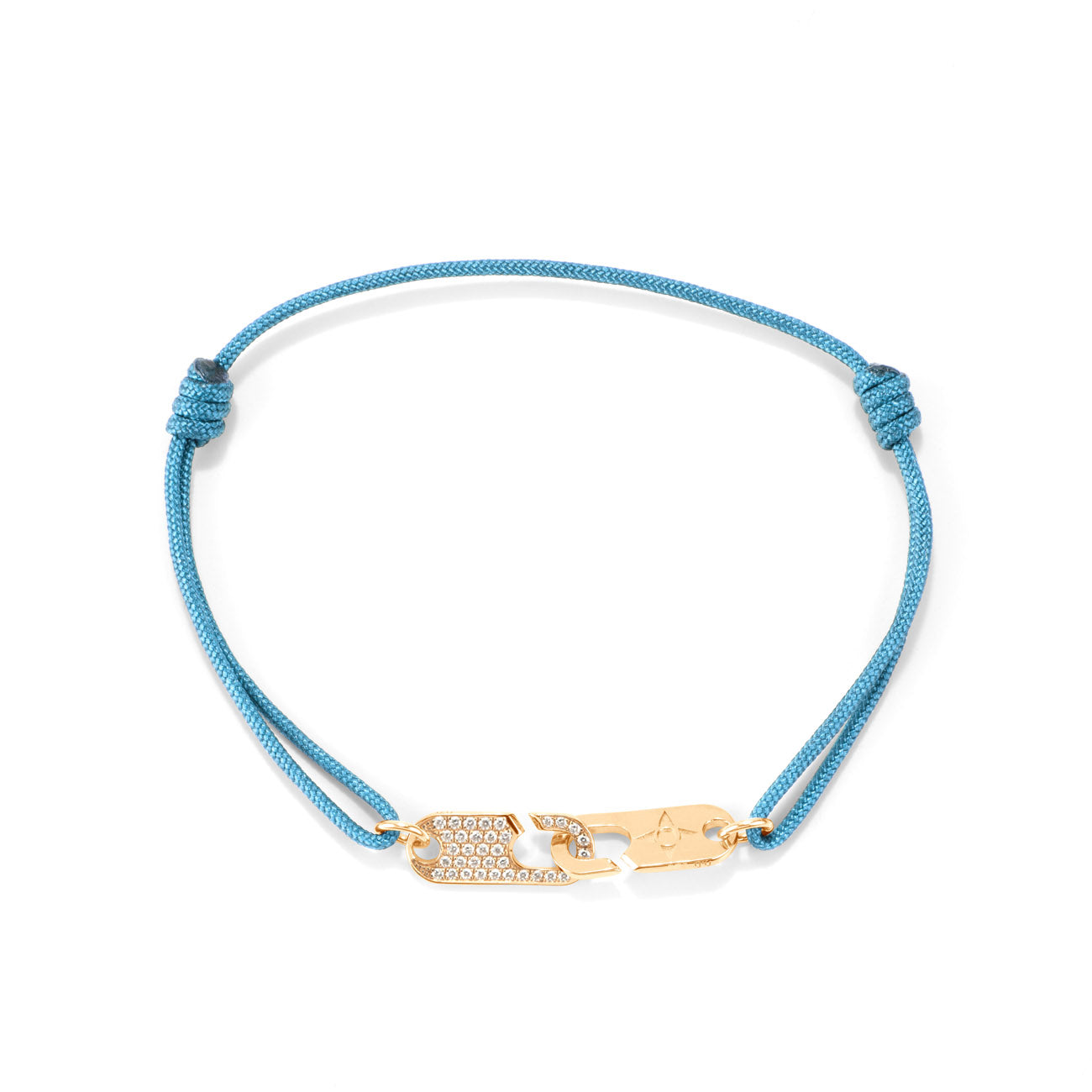 Hook Bracelet Diamonds + Logo - Gold