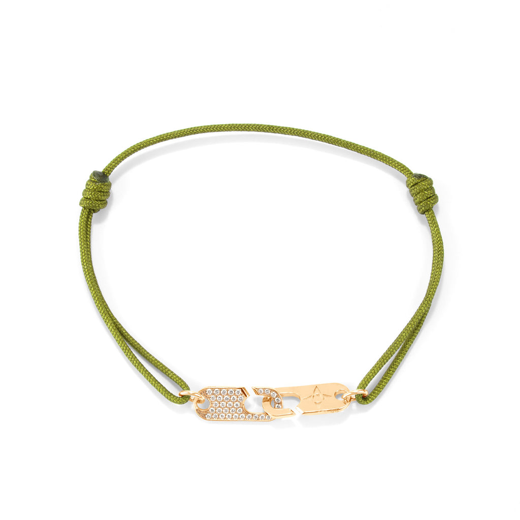 Hook Bracelet Diamonds + Logo - Gold