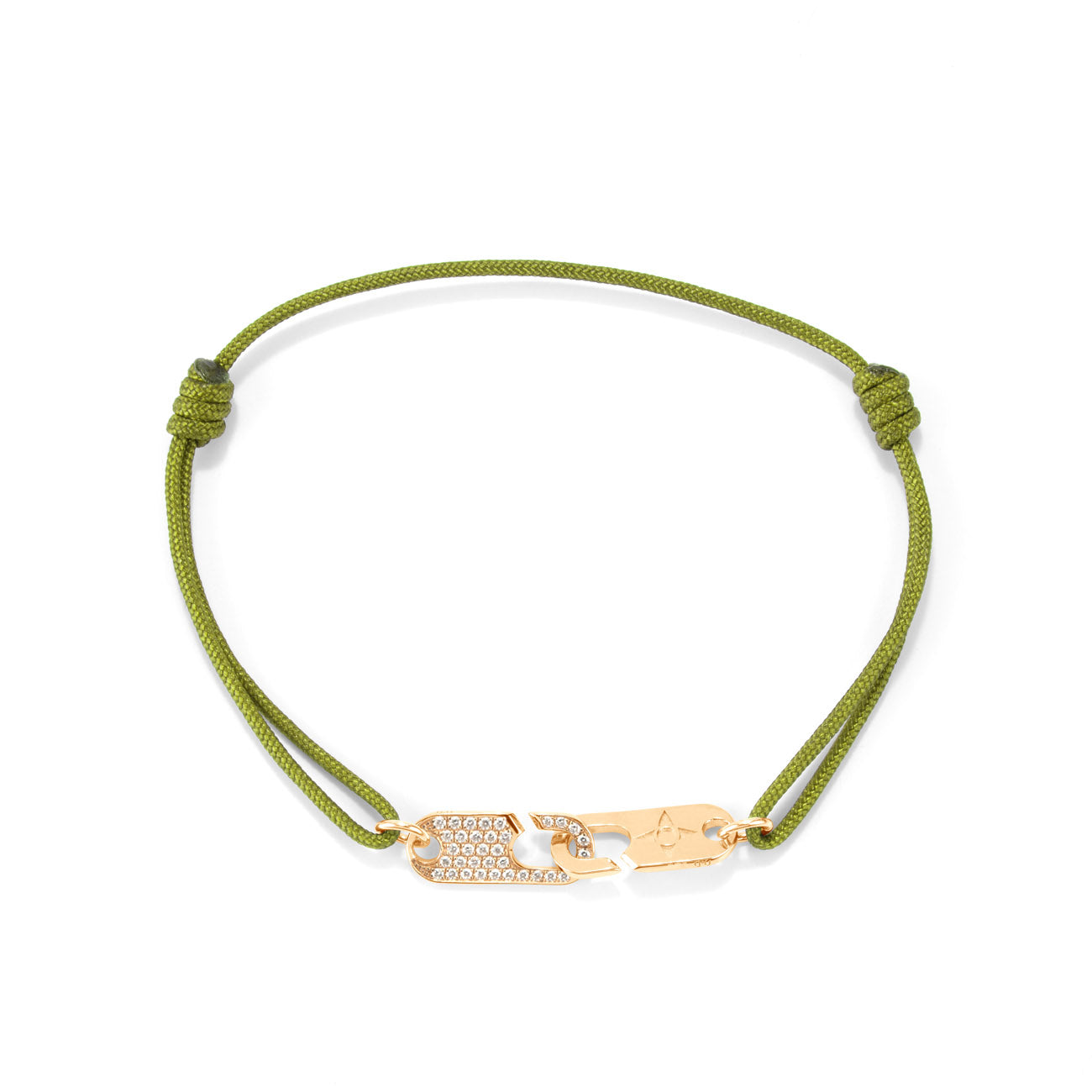 Hook Bracelet Diamonds + Logo - Gold