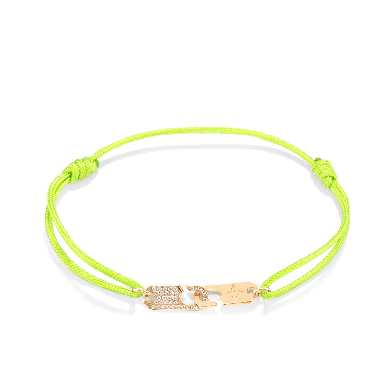 Hook Bracelet Diamonds + Logo - Gold