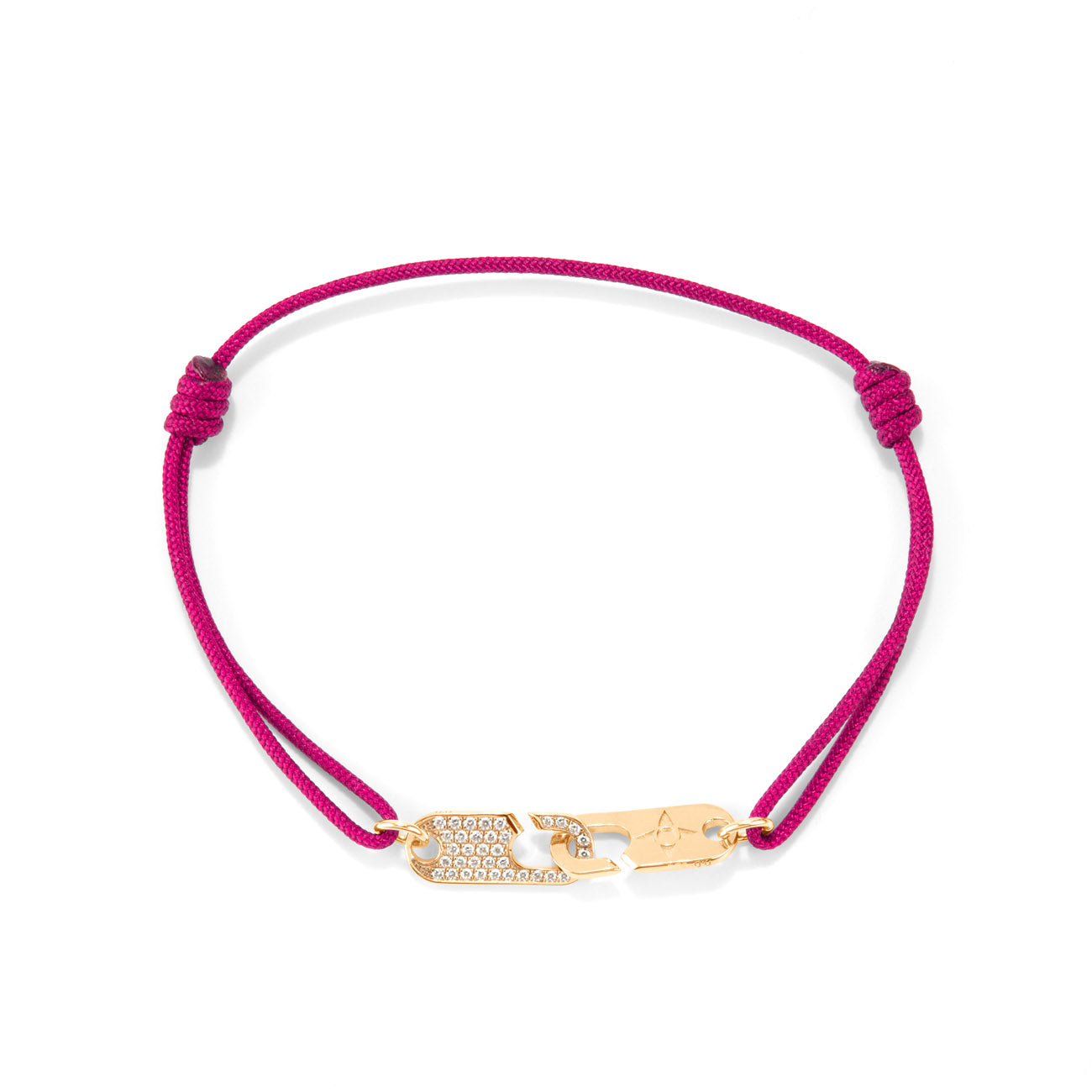Hook Bracelet Diamonds + Logo - Gold