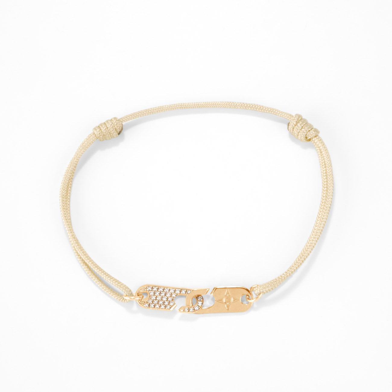 Hook Bracelet Diamonds + Logo - Gold
