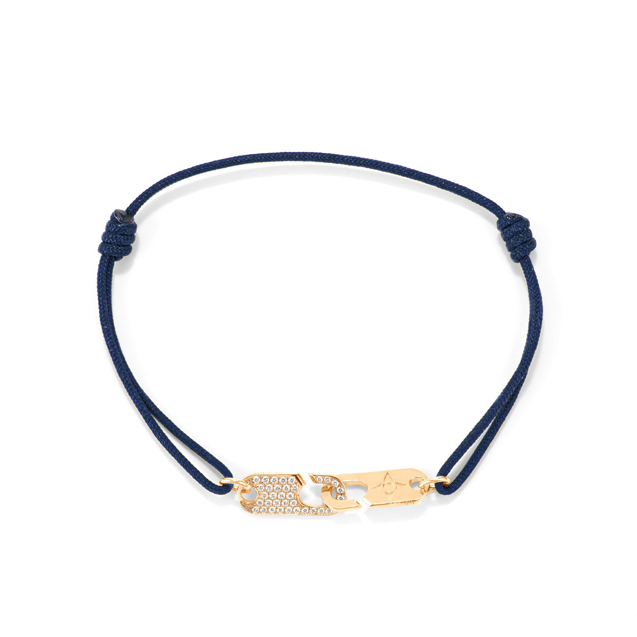 Hook Bracelet Diamonds + Logo - Gold