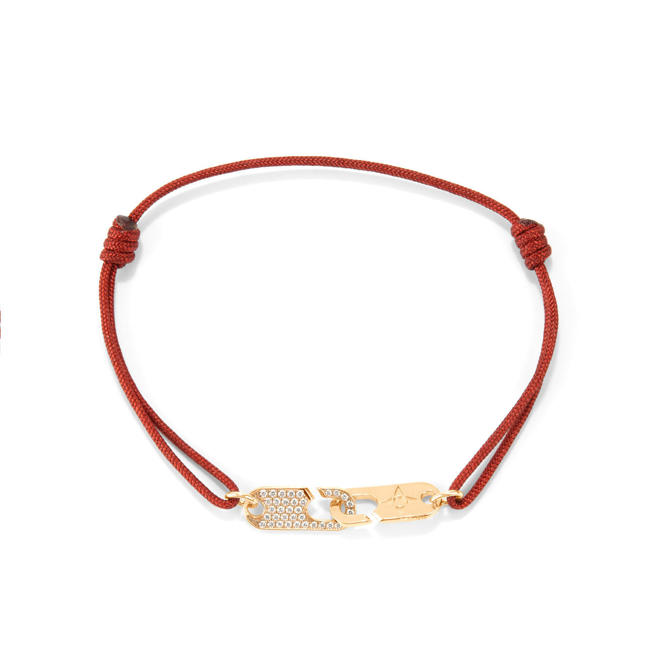 Hook Bracelet Diamonds + Logo - Gold