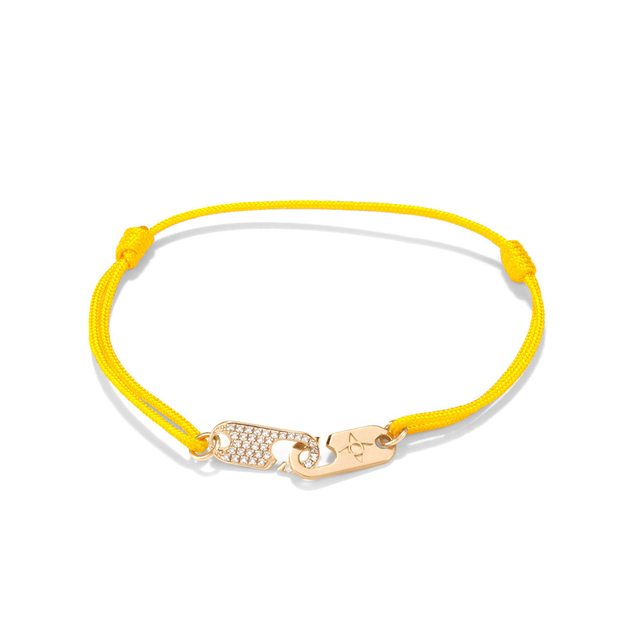 Hook Bracelet Diamonds + Logo - Gold