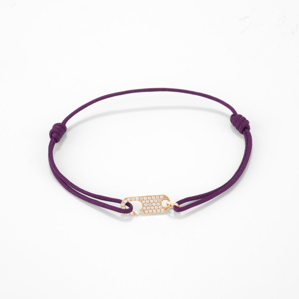 Hook diamond bracelet Single - Gold