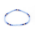 Seed beads bracelet in cobalt blue mix