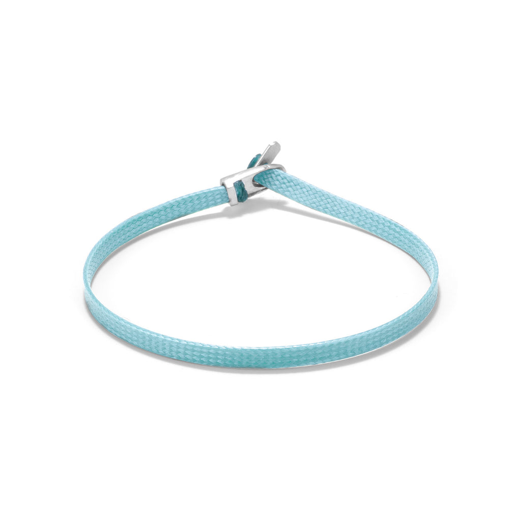 Flat cord bracelet - silver