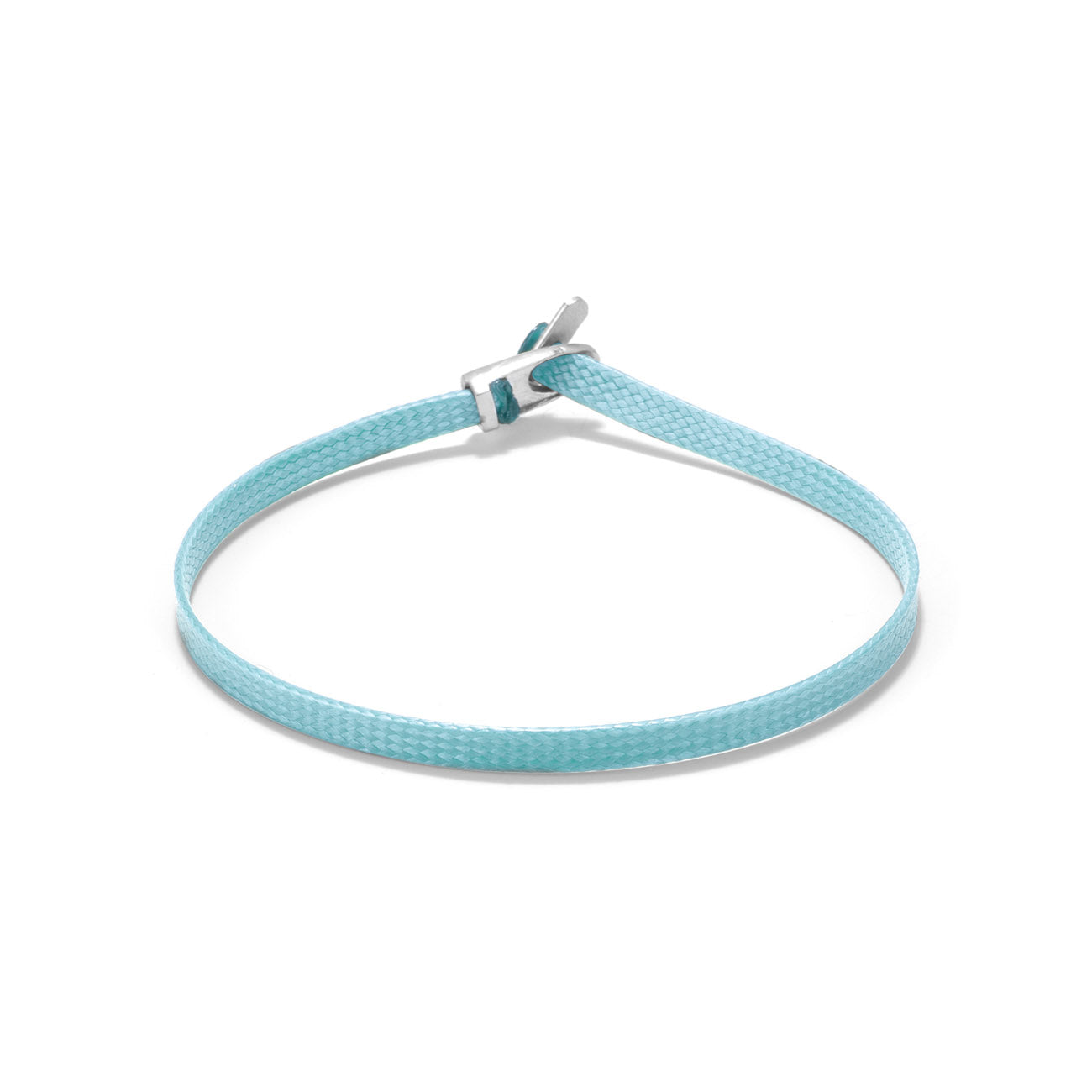 Flat cord bracelet - silver