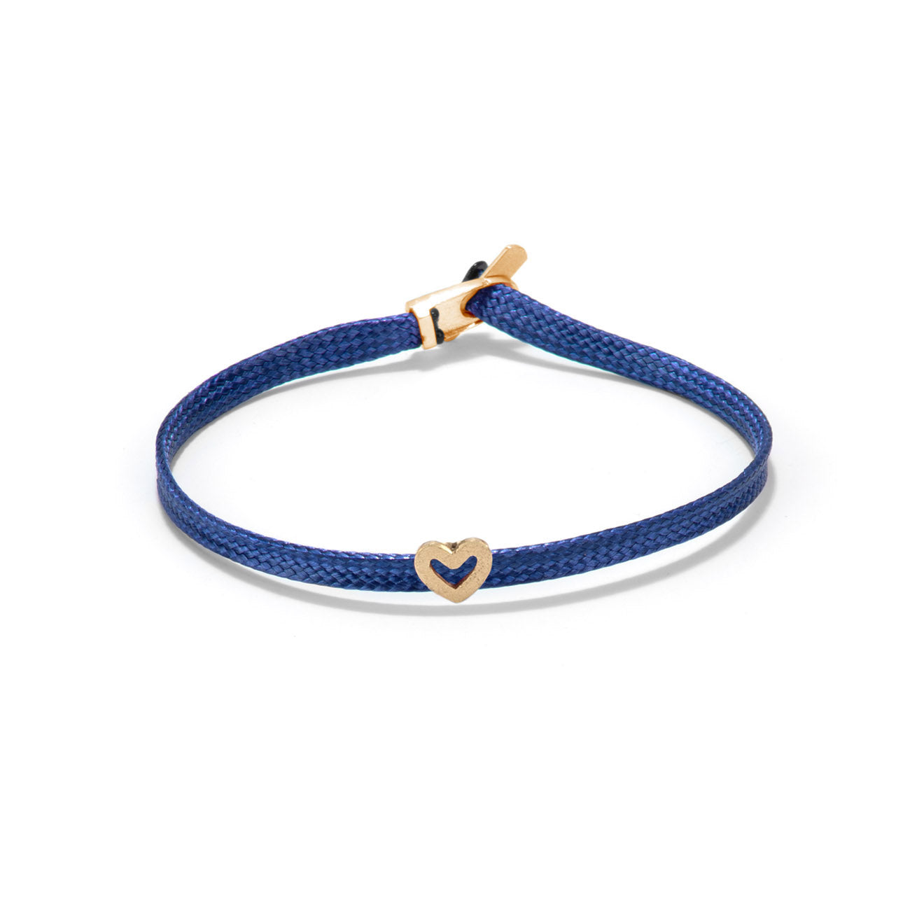 Heart flat cord bracelet - Gold