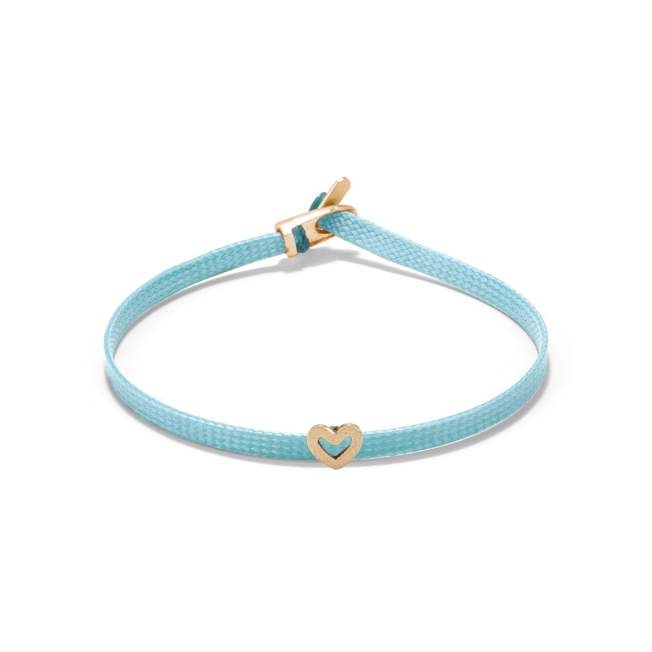 Heart flat cord bracelet - Gold